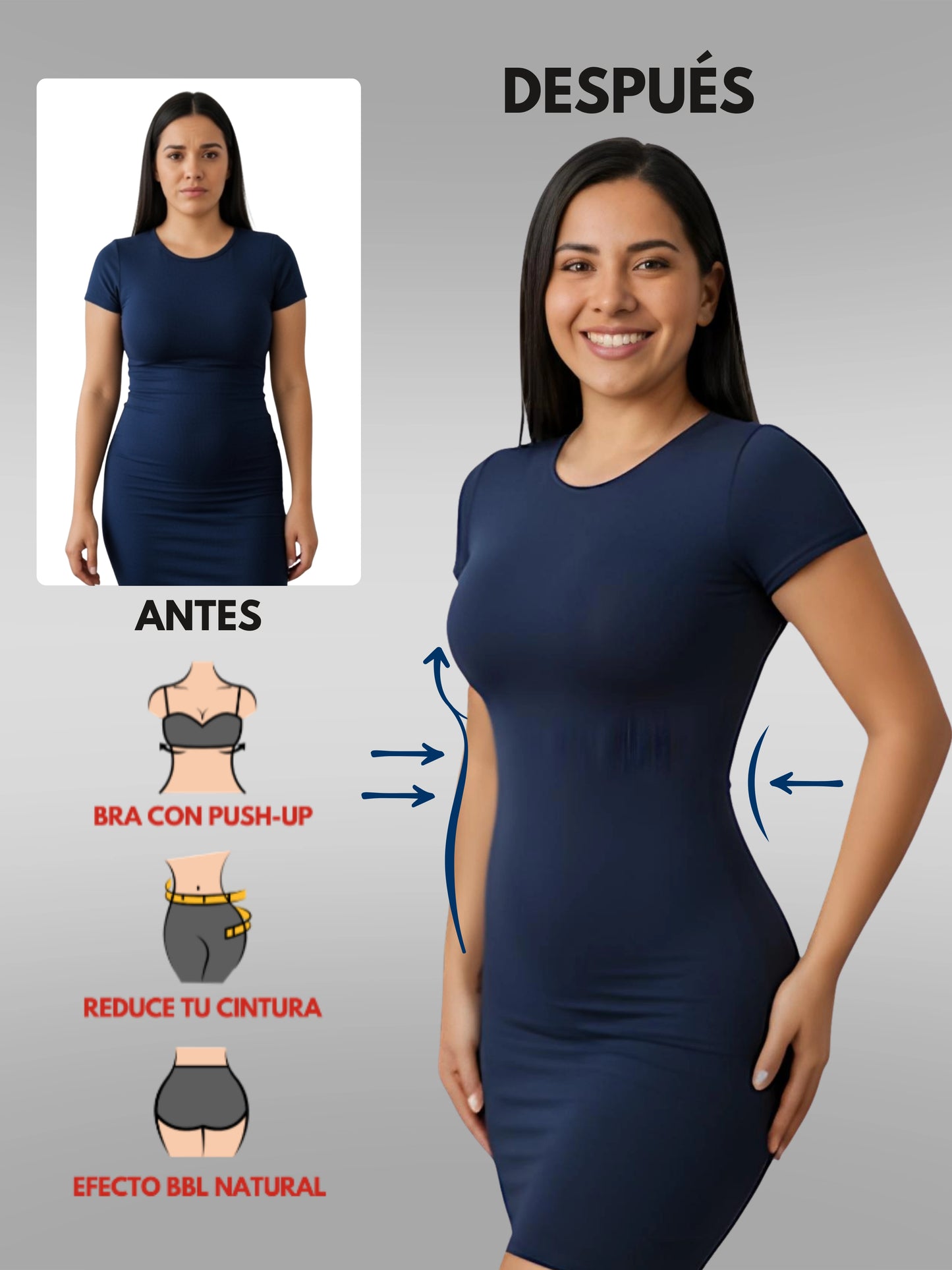 PROMO 3X1 Body Reductor + Top Segunda Piel + Colaless Segunda Piel