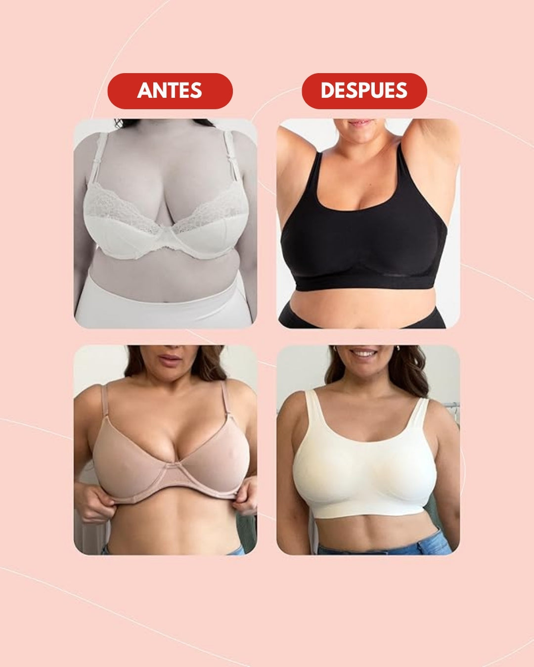 Corpiño Figura Segunda Piel Bretel Ancho 3x1